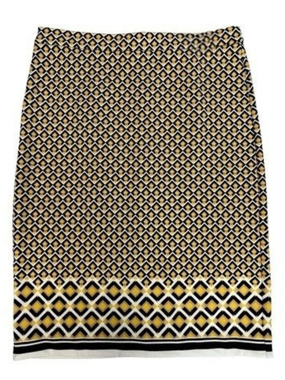 Banana Republic Geometric Pencil Skirt in Black, White & Gold